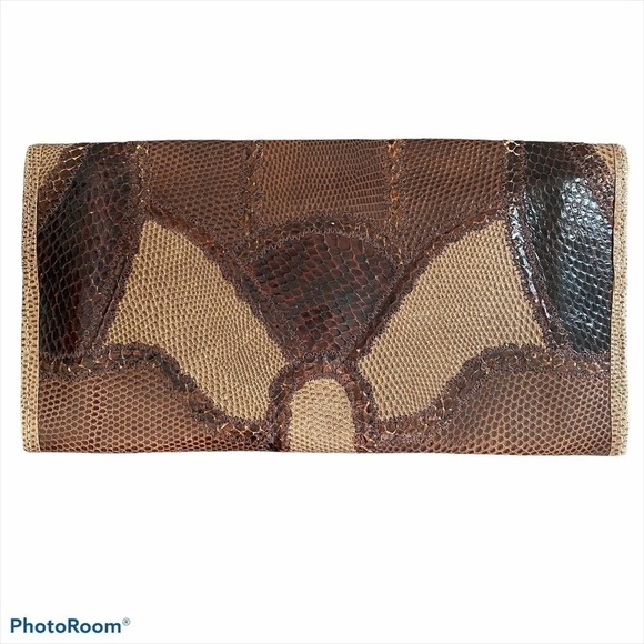Carlos Falchi Vintage Snakeskin & Lizard Envelope Clutch - Picture 5 of 6